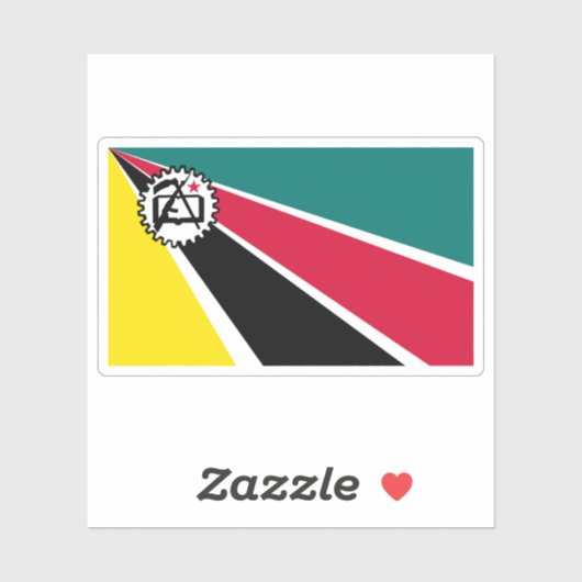 Second flag of Mozambique (1975-1983) Sticker (Vel)