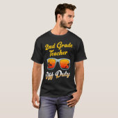Second grade class teacher off duty school teacher t-shirt (Voorkant volledig)