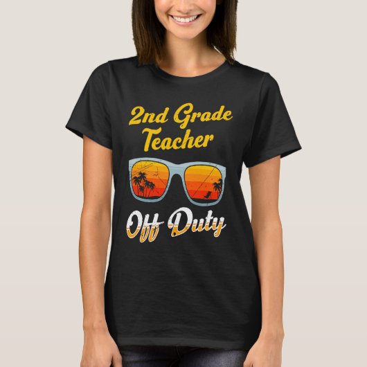 Second grade class teacher off duty school teacher t-shirt (Voorkant)