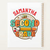 Second Grade – Cute Back to School Supplies Notebo Planner (Achterkant)