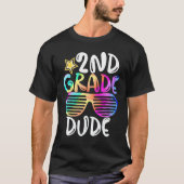 Second Grade Dude 2nd Grade Teachers Students Back T-shirt (Voorkant)