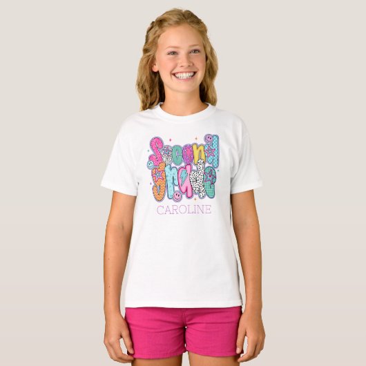Second Grade First Day of School Coquette Custom T-shirt (Voorkant volledig)