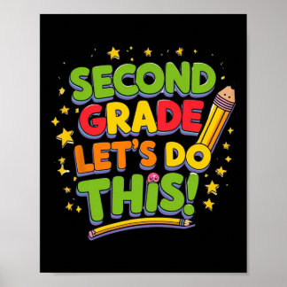 Second Grade Let's Do This Back To School Kids  Poster