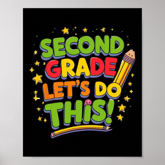Second Grade Let's Do This Back To School Kids  Poster (Voorkant)