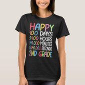 Second Grade Math Teacher Student 100 Days Of 2nd  T-shirt (Voorkant)
