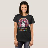 Second Grade Rainbow Bunny Boy Girl Teacher Squad T-shirt (Voorkant volledig)
