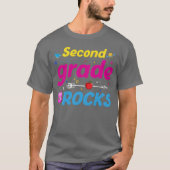 Second Grade Rocks Backo School 2nd Graders funny T-shirt (Voorkant)