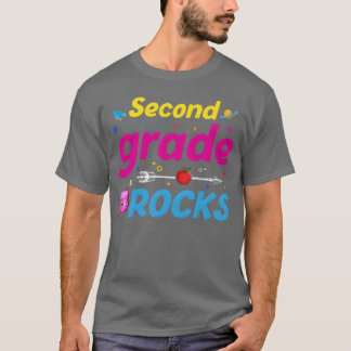Second Grade Rocks Backo School 2nd Graders funny T-shirt