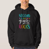 Second Grade Rocks Shirt Team 2nd Grade Teacher Ki (Voorkant)