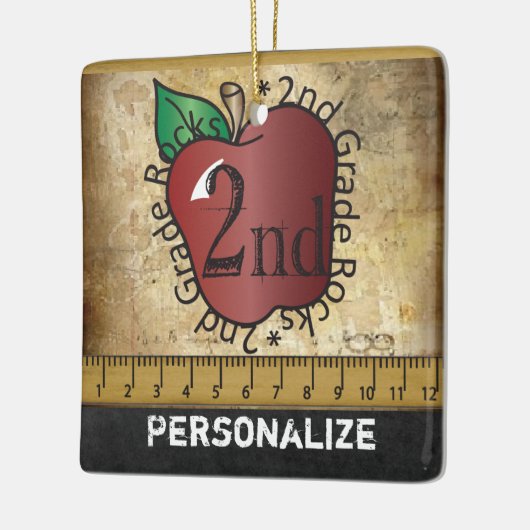 Second Grade School Teachers Rock Keramisch Ornament (Links)