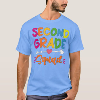 Second Grade Squad 2nd Grade Teacher Student Back T-shirt