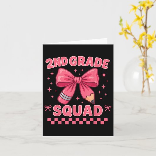 Second Grade Squad First Day Of School 2nd Grade C Kaart (Gele Bloem)