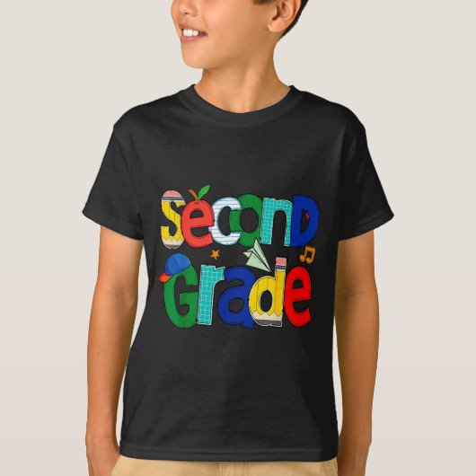 Second Grade Student School Clroom Learning Educat T-shirt (Voorkant)