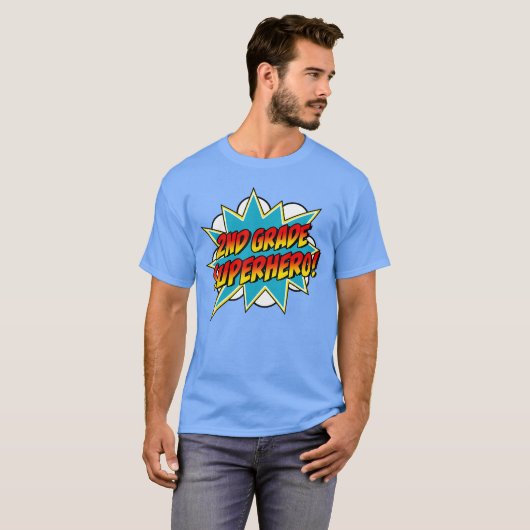 Second Grade Superheroeacher Student 2nd Grade Com T-shirt (Voorkant volledig)