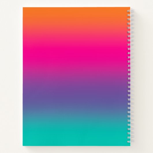 Second Grade Teacher Colorful Ombre Notitieboek (Achterkant)