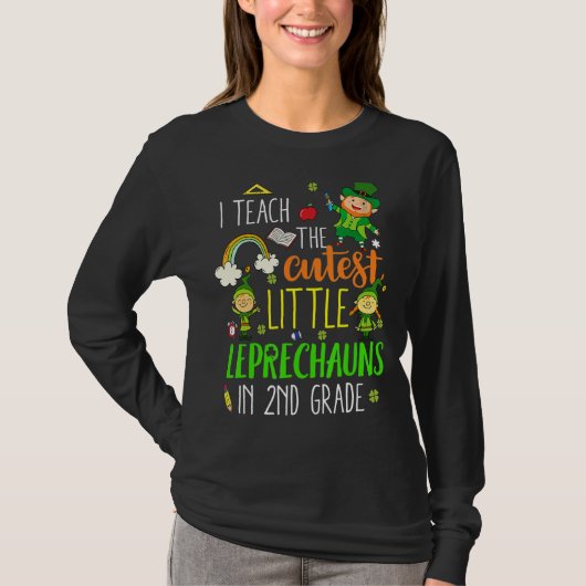 Second Grade Teacher Cutest Leprechauns St Patrick T-shirt (Voorkant)