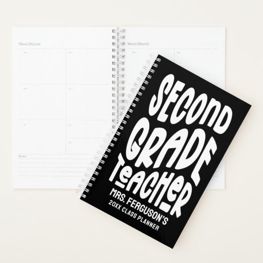 Second Grade Teacher Minimalist Text Planner (Display)