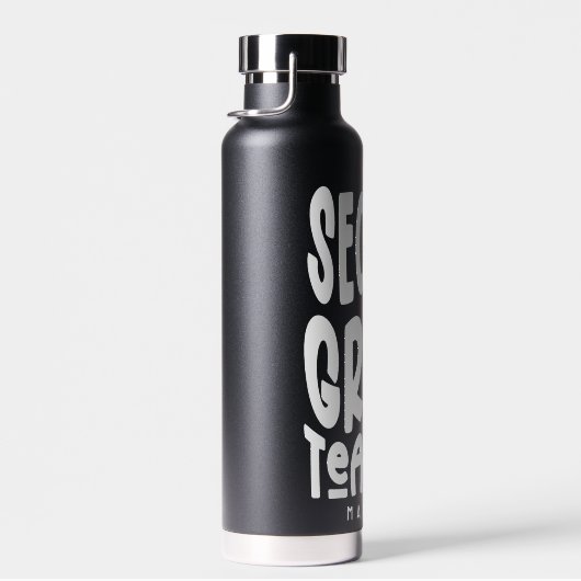 Second Grade Teacher Minimalist Text Waterfles (Rechts)