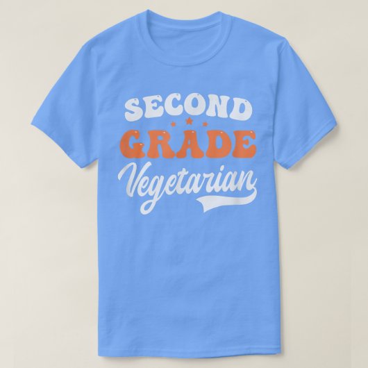 Second Grade Vegetarian Design Meat Eater T-Shirt (Design voorkant)