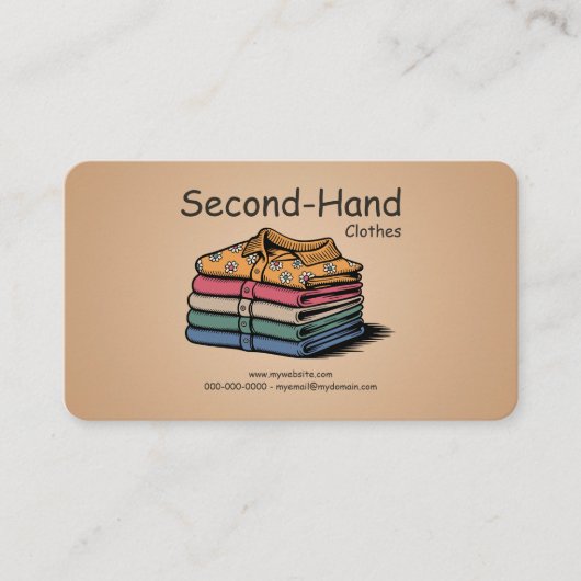 Second-Hand Clothes Visitekaartje (Voorkant)