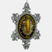 Second Lieutenant 2LT Tin Sneeuwvlok Ornament (Links)
