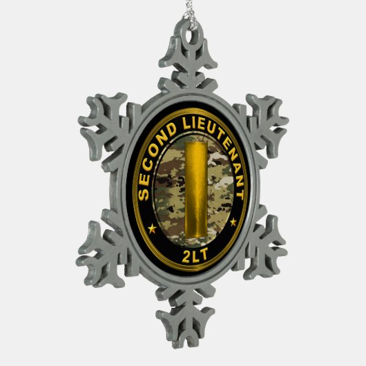 Second Lieutenant 2LT  Tin Sneeuwvlok Ornament (Links)