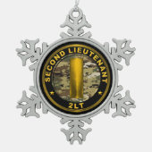 Second Lieutenant 2LT  Tin Sneeuwvlok Ornament (Voorkant)