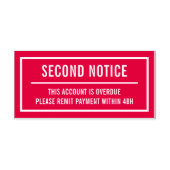 Second Notice Account Overdue Zelfinktende Stempel (Design)