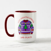 Second Place Ugly Sweater Winner Christmas Mok (Links)