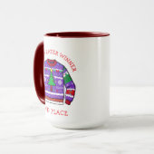 Second Place Ugly Sweater Winner Christmas Mok (Voorkant links)