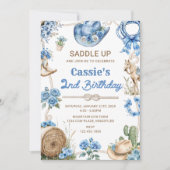 Second Rodeo Cowboy Wild West Birthday Party Kaart (Voorkant)