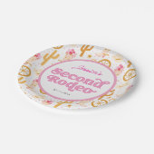 Second Rodeo Cowgirl 2nd Birthday Papieren Bordje (Gekanteld)