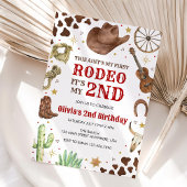Second Rodeo Western Cowboy 2nd Birthday Kaart