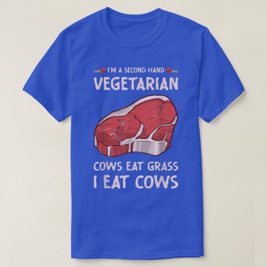 Secondhand Vegetarian Funny BBQ Grilling  1272 T-shirt (Design voorkant)