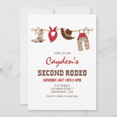 SecondRodeo Western Cowboy 2e Verjaardag Kaart (Voorkant)