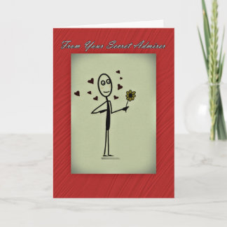 Secret Admirer Card Stick Person Kaart