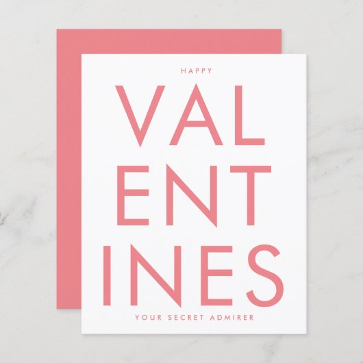 Secret Admirer PINK BLUSH FUN HEART Custom HAPPY (Voorkant / Achterkant)