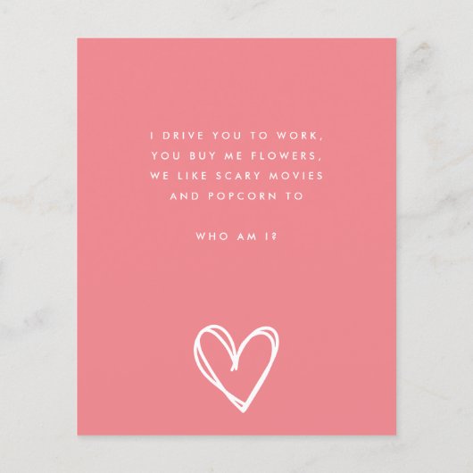 Secret Admirer PINK BLUSH FUN HEART Custom HAPPY (Achterkant)