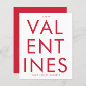 Secret Admirer RED WHITE FUN HEART Custom HAPPY (Voorkant / Achterkant)