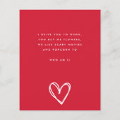 Secret Admirer RED WHITE FUN HEART Custom HAPPY (Achterkant)