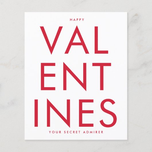 Secret Admirer RED WHITE FUN HEART Custom HAPPY (Voorkant)