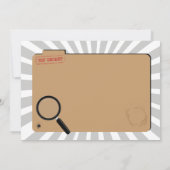 Secret Agent Birthday Detective Mission Invite Kaart (Achterkant)