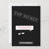 Secret Agent Custom Photo Birthday Invitation Kaart (Achterkant)