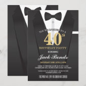 SECRET AGENT DETECTIVE TUXEDO SPY BIRTHDAY PARTY KAART (Voorkant / Achterkant)