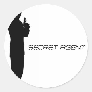 secret_agent_double-large, geheim agent ronde sticker