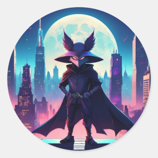 Secret Agent Katte Ronde Sticker (Voorkant)