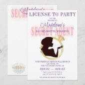 Secret Agent Licentie Party Bachelorette Route Kaart (Voorkant / Achterkant)