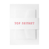 Secret Agent Spy Belly Band Uitnodigingen Wikkel (Voorkant Voorbeeld)