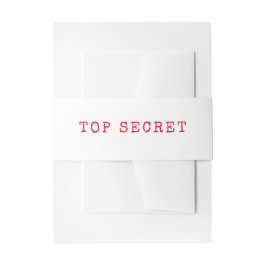 Secret Agent Spy Belly Band Uitnodigingen Wikkel