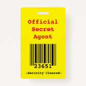 "Secret Agent/Spy Birthday" nodigt badges uit (Voorkant)